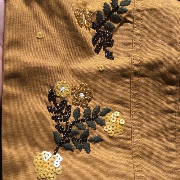 Pilcro Anthropologie The Wanderer Mid-Rise Relaxed-Leg Pants 24 Appliqué Edition - Picture 5 of 8